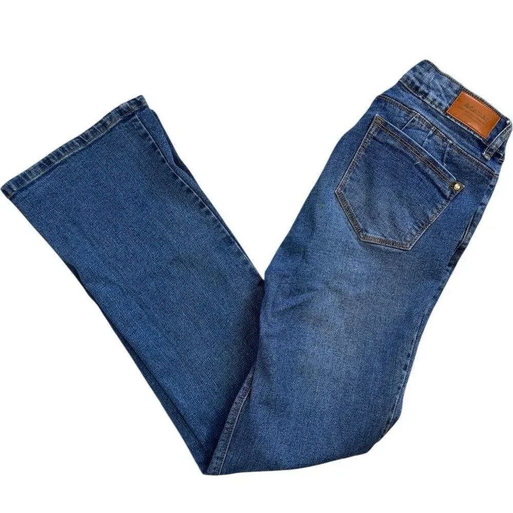 Adamas Women's High Waist Flare Jeans Blue Size 12